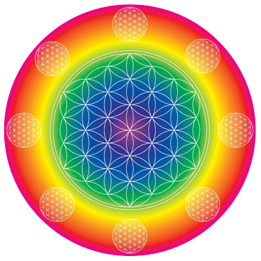 Rainbow Flower of Life Poster