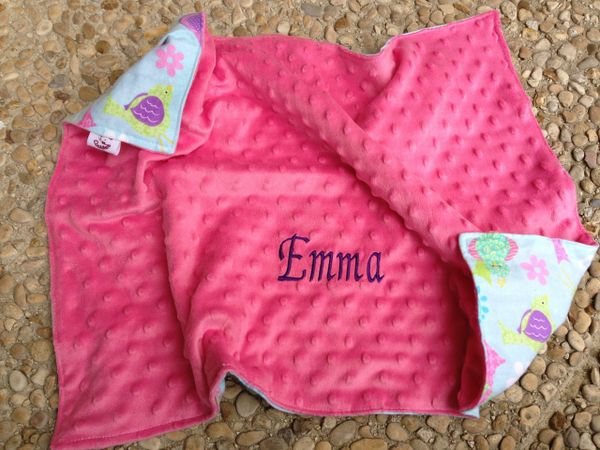 minky and flannel baby blanket
