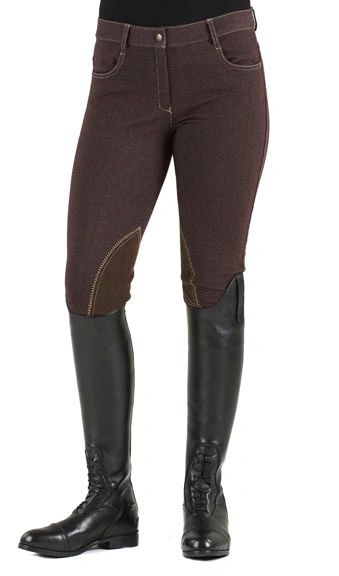 Ovation® SoftFLEX Zip Front Classic Knee Patch Breeches - Ladies