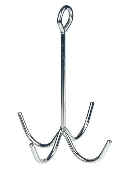 Four-Prong Chrome-Plated Cleaning Hook