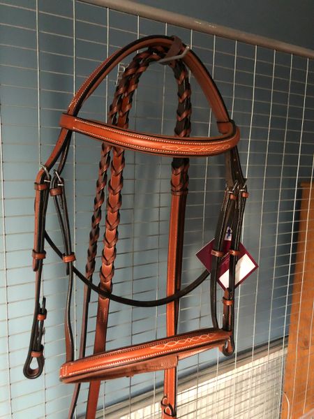 Bobby's English Tack: Silver Spur Fancy Stitched Padded Monocrown Snaffle Bridle