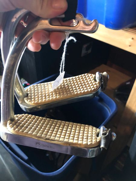 Used 4 3/4" peacock stirrups