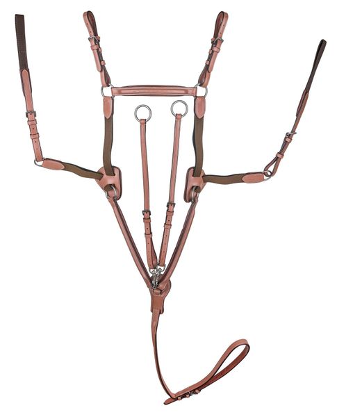 LAUREATE BY HENRI DE RIVEL RAISED FANCY STITCHED 5 POINT BREASTPLATE W/ RUNNING ATTACHMENT