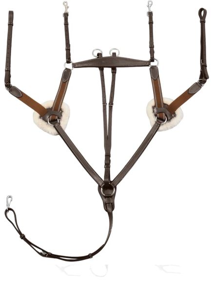 HENRI DE RIVEL PRO 5 POINT ELASTIC BREASTPLATE MARTINGALE WITH RUNNING ATTACHMENT