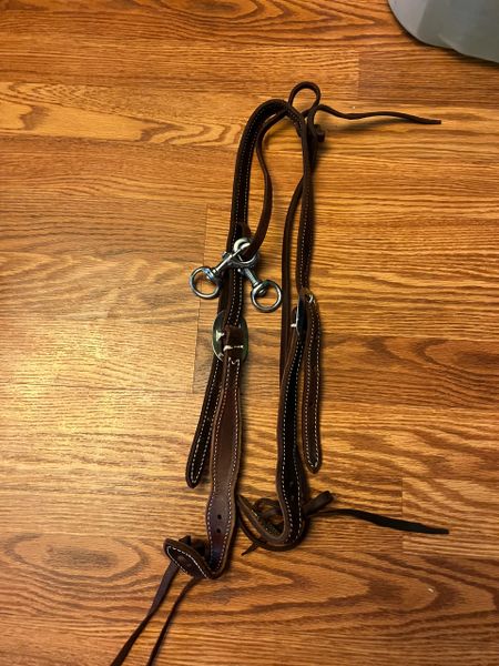 Western leather headstall