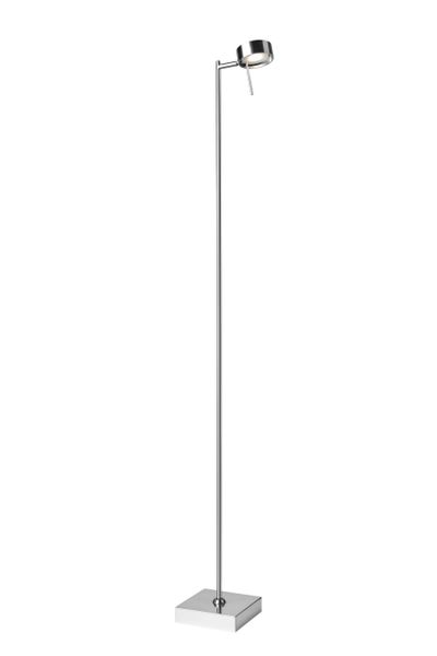 Bling Single Floor Lamp In Chrome Matt Metal H128cm Nordium