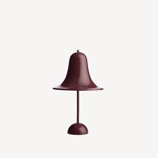 Verpan Pantop Portable Table Lamp Burgundy