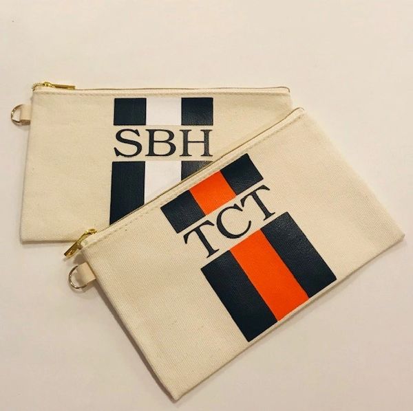 Monogrammed zipper pouch hot sale