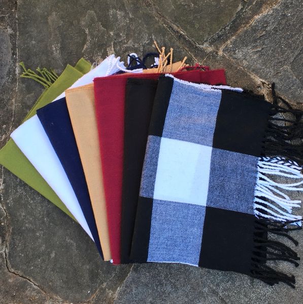 Monogrammed Cashmere-Feel Scarf