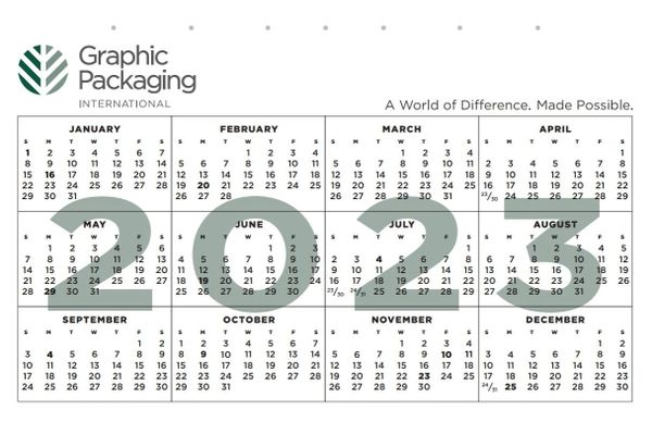 2023 Year At A Glance Planner Calendar- Ship via GPI FedEx | Awards