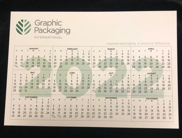 Fedex Calendar 2022 2022 Year At A Glance Calendar- Ship Via Gpi Fedex | Awards Unlimited Inc