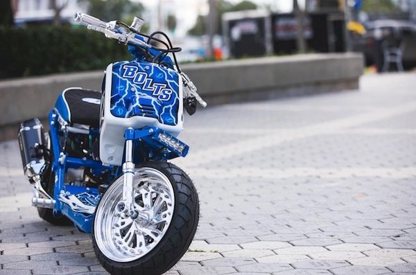 Tampa Bay Lightning themed Honda Ruckus - Full Custom