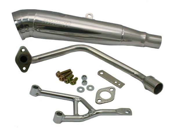 honda Ruckus SSP-G Stainless Steel Exhaust - 16mm Header