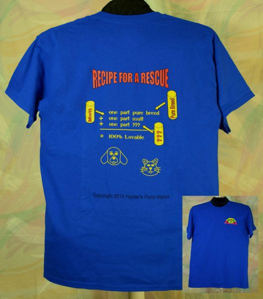 Adopted Pet / Rescue Pet T-shirt - Recipe for a Rescue