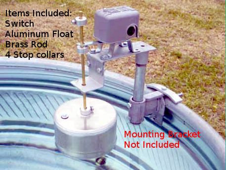 DG2R Mechanical Float Switch, Aluminum Float, Brass Rod & Stop Collars