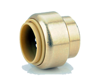 SHARK BITE STYLE Brass Push On End Caps