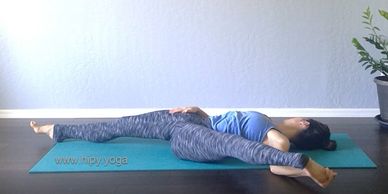 Reclined Big Toe Pose B, Supta Padangusthasana B,