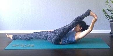 Reclined Big Toe Pose C, Supta Padangusthasana C