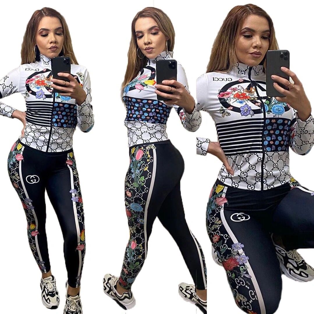 Gucci white/black multi sweat suit