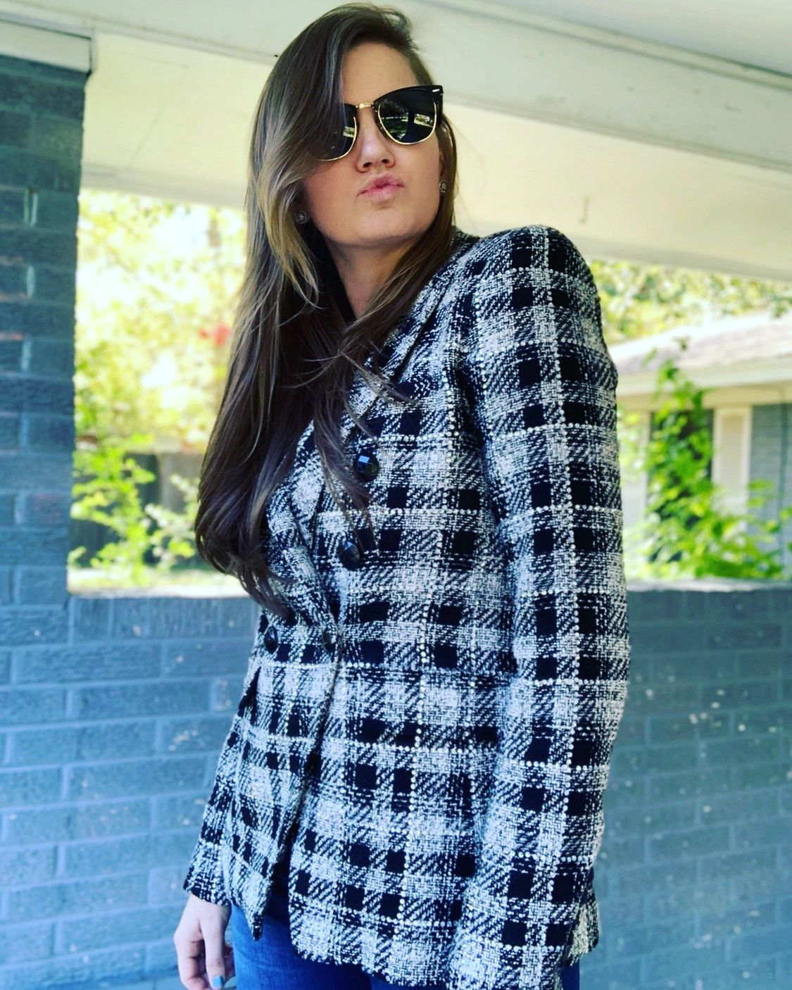 Veronica beard miller sale jacket plaid