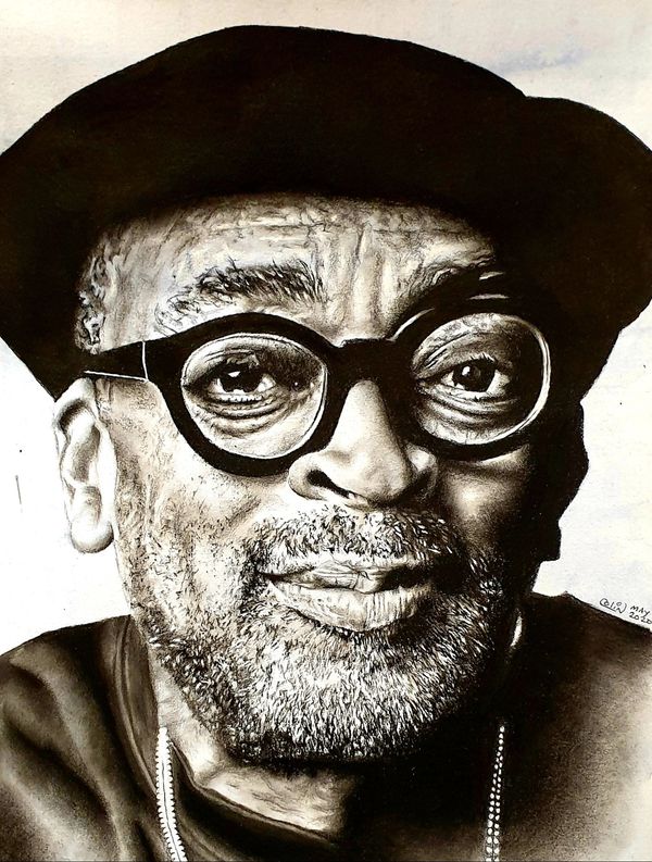 Pencil drawing of Film Director Spike Lee.