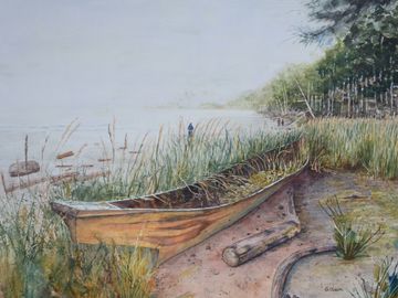 Haida canoe painting
