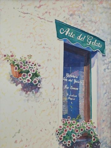 italian icecream store painting