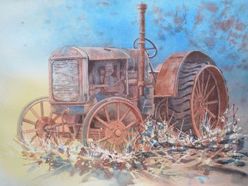 old tractor Keremeos painting