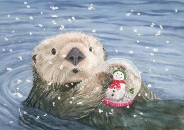 otter christmas theme