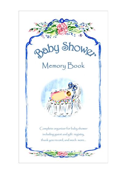 Baby shower memory store book