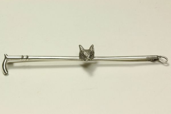 Silver fox head stock pin