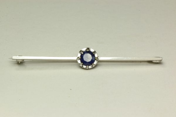 Gold and sapphire stock pin