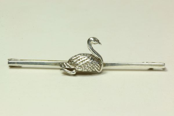 Silver Swan stock pin