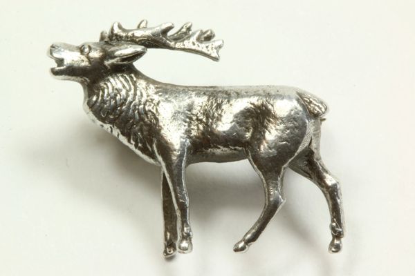 Silver stag pin