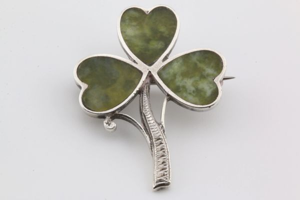 Silver Connemara marble stock pin