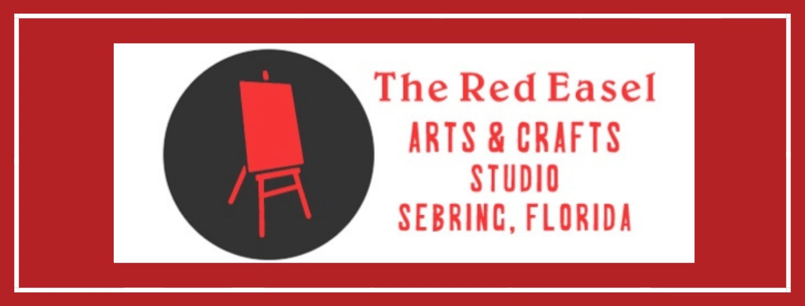 The Red Easel Arts and Crafts Studio logo 