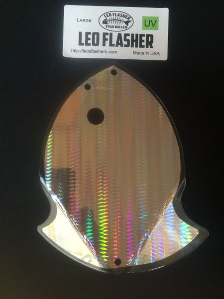 Large Leo Flasher UV Silver SnakeSkin