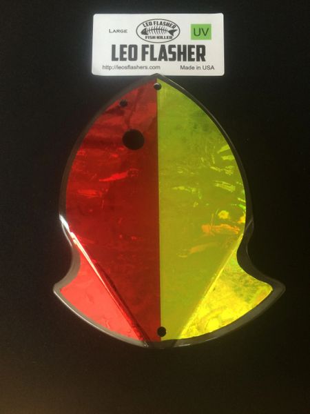 Large Leo Flasher Red Frost/Chartreuse frost