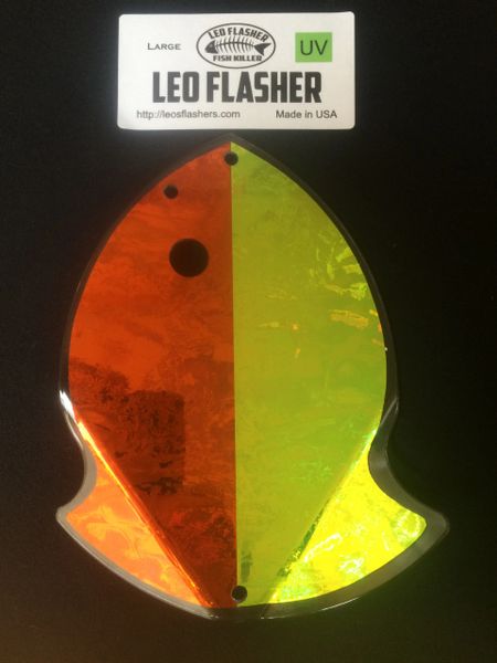 Large Leo Flasher Orange Frost / Chartreuse