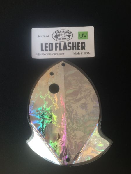 Medium Leo Flasher Silver Frost on Clear