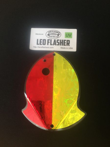 Medium Leo Flasher Red Frost / Chartreuse Frost