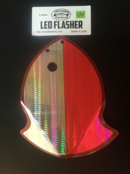 Large Leo Flasher UV Silver SnakeSkin on Pink