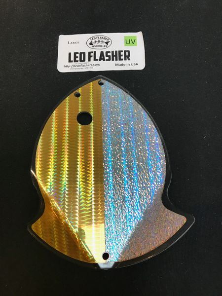 Large Leo Flasher 50/50 Gold SS Crush on Clear