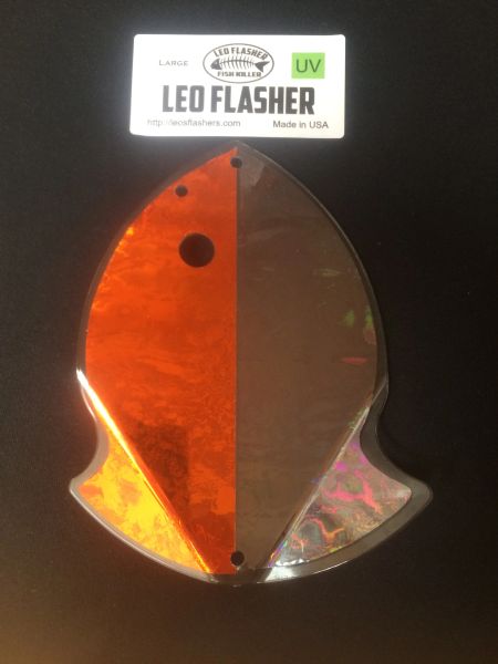 Large Leo Flasher Orange Frost / Black