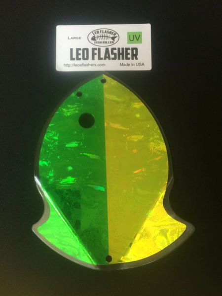 Large Leo Flasher UV Green/Chartreuse Frost