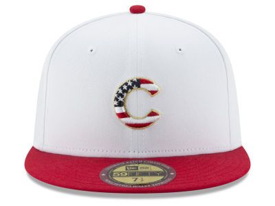 Chicago Cubs New Era Americana Patch 59FIFTY Fitted Hat - Red