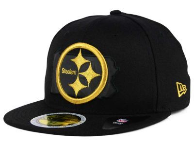 Pittsburgh Steelers New Era State Flective 59FIFTY Fitted Hat - Black