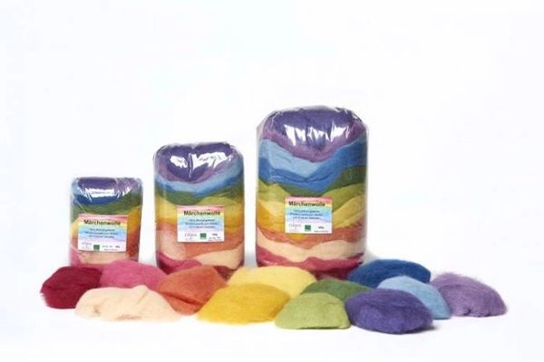 Plant-dyed 100g fairytale felting wool in 12 colours - Filges