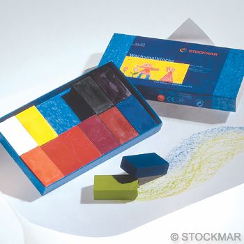 Stockmar Wax Blocks - 12 coloursin cardboard box
