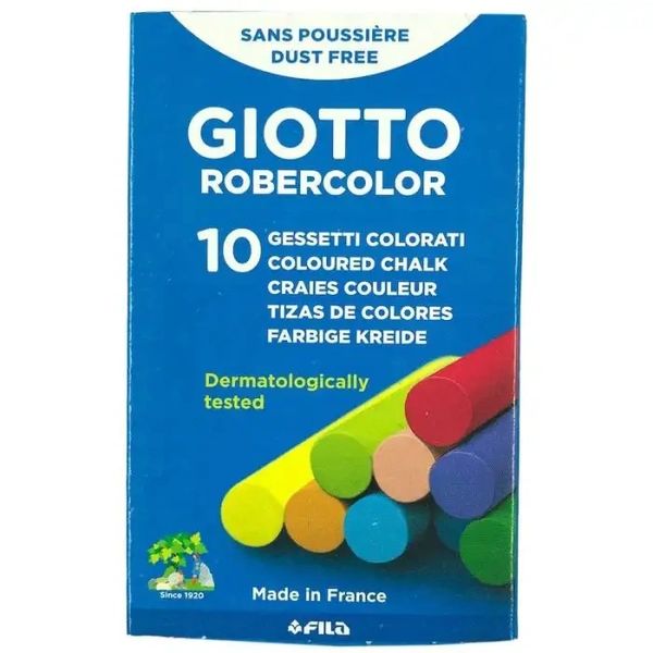 Giotto Anti-dust Blackboard Chalk 1o pieces